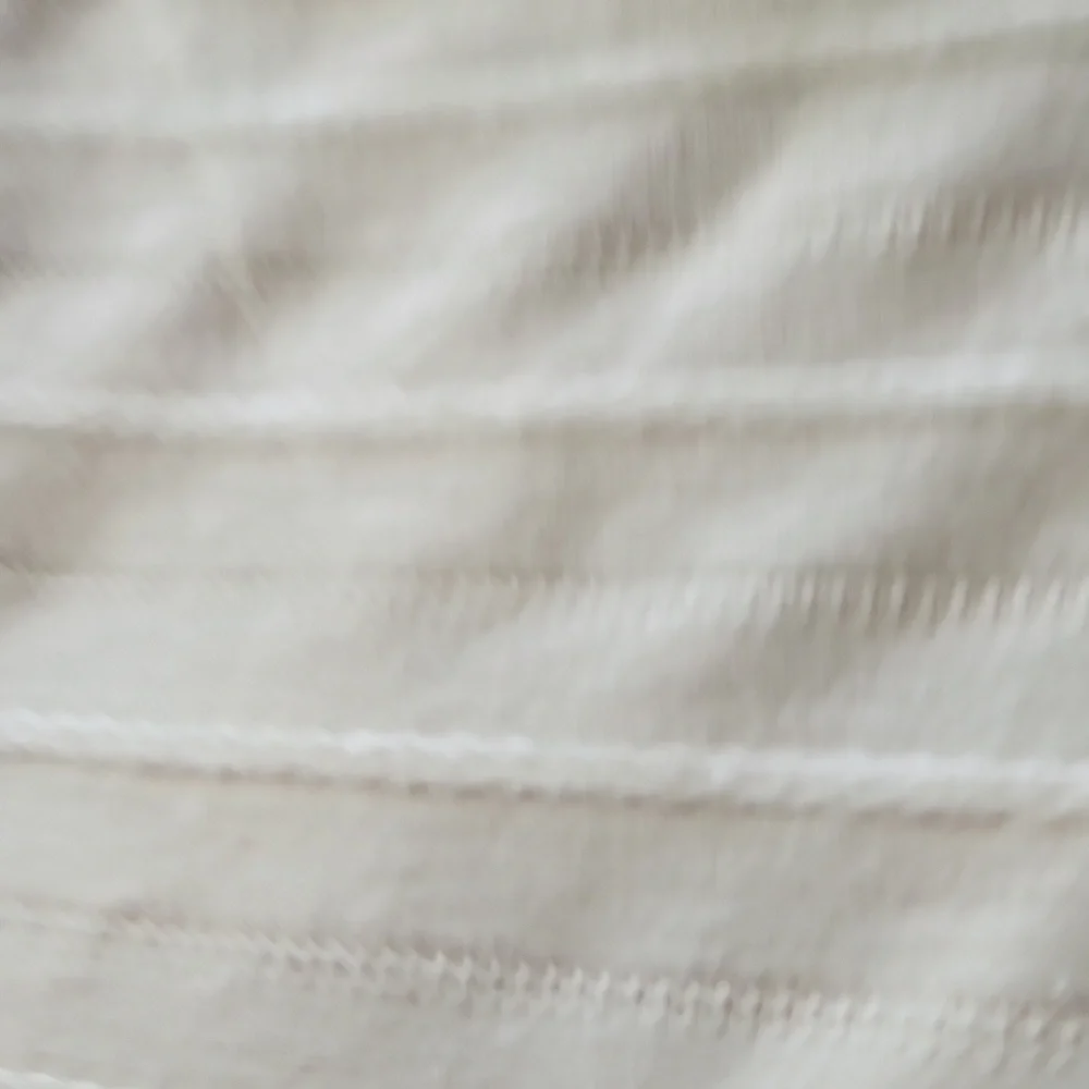 3/4 length sleeve white, boat neck knit top. - Picture 6 of 8
